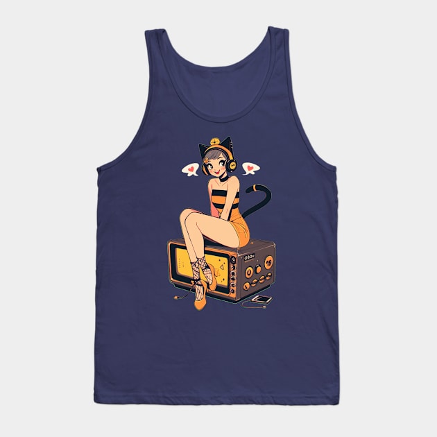 Cute gamer girl Tank Top by Pawsitivity Park